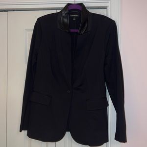 THE BRYANT BLAZER - STRETCHY WITH LEATHER COLLAR